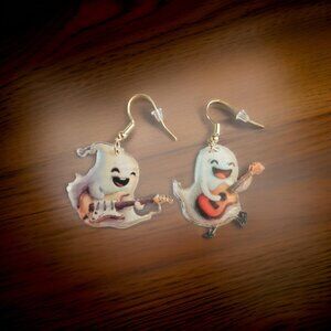 Ghost guitar playing Earrings